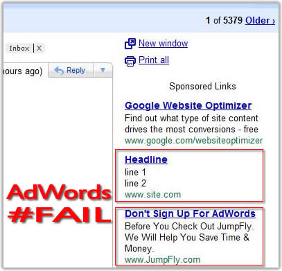 adwords fail
