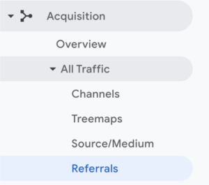 Tráfego de referência no Google Analytics Universal.